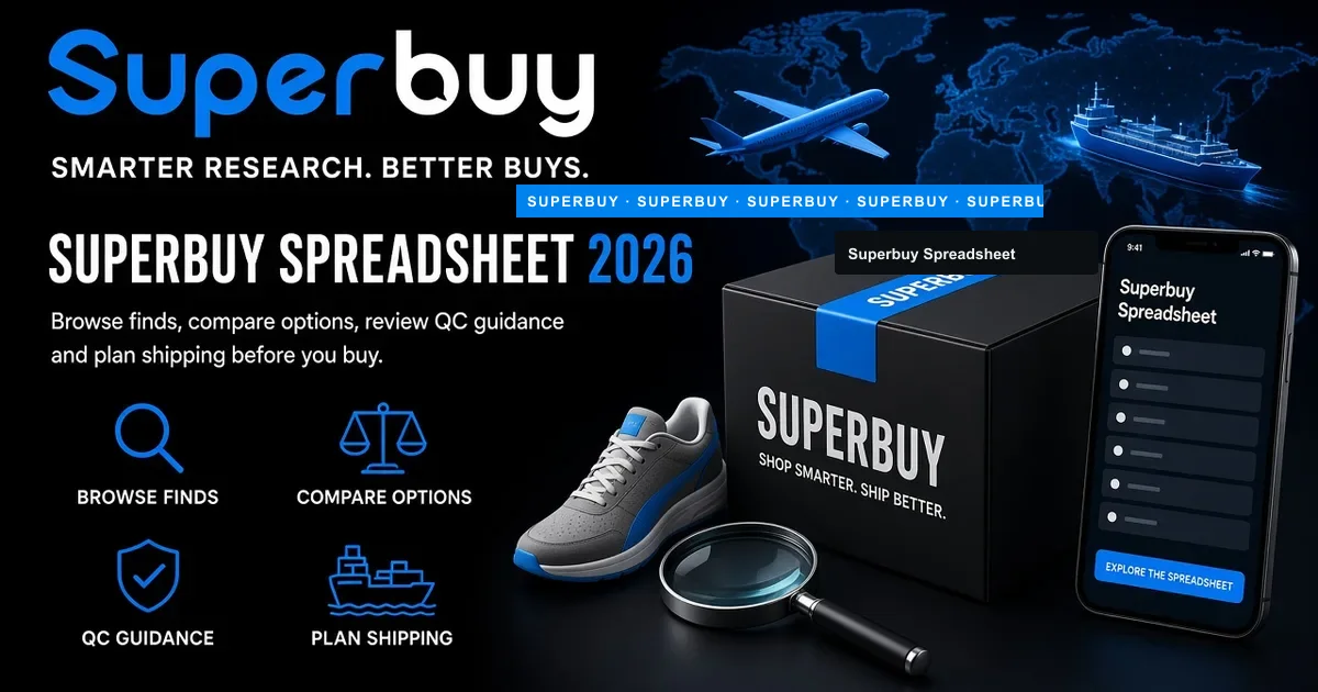 Superbuy Spreadsheet product research overview