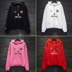 Balenciaga collaboration football-inspired sportswear hoodie with embroidered and printed logo-5329  